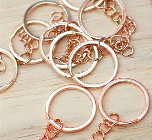 Kit Argola de Chaveiro - 10 Unidades - Rosé