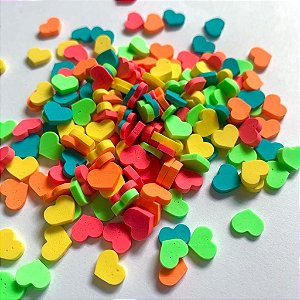 Mini Decoraçōes - Coraçōes Coloridos - 10g