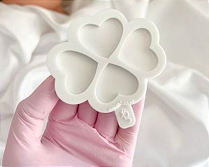 Molde Chaveiro Coração Pequeno - 4 Cavidades de 3cm x 3cm