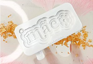 Molde Chaveiro Mãe com Flor 7,3cm x 3cm