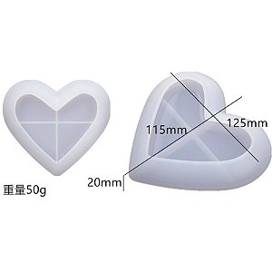 Molde de Silicone - Bandeja Coração Pequena