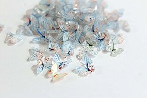 Mini Borboleta 3D - 20 Unidades - Branco