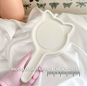 Molde Espelho Gatinho 24 cm x 12,5 cm