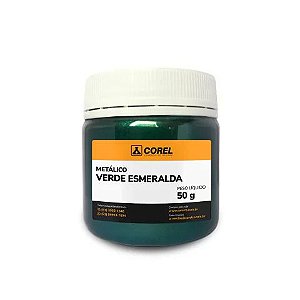 Pigmento Metálico Verde Esmeralda em Pó - 50g
