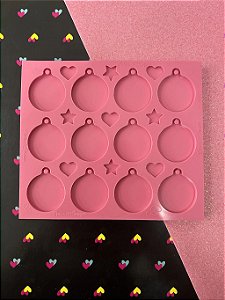 Molde 12 Círculos 3,8cm com Furo