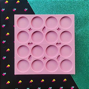 Molde 16 Círculos 4cm com Furo