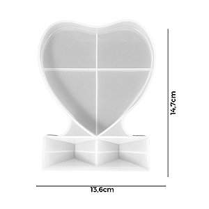 Molde De Silicone - Coração Placa Eternização  - Grande
