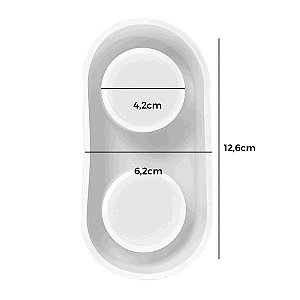Molde de Silicone - Porta Velas 2 Espaços