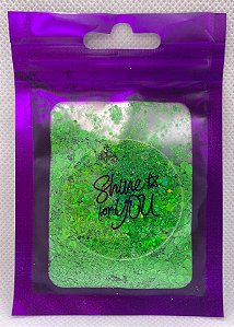Glitter Hexágono Holográfico Verde Bandeira - 7g
