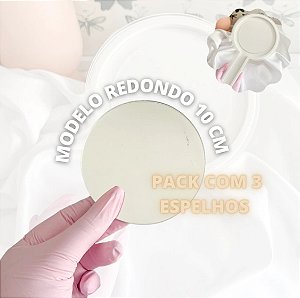 Acrílico Espelhado Para Espelho Redondo (Moldes da Gê) - 3 Unidades