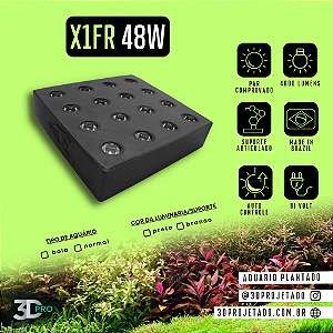 Luminaria X1-FR 48W 4000 lumens (WI-FI) - Luminaria para Aquário Plantado