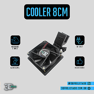 Cooler/Fan 8cm com suporte para Aquario Marinho / Plantado