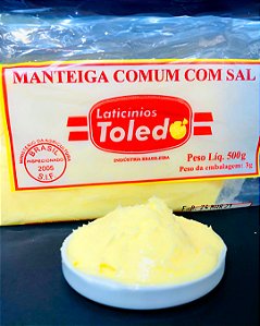 MANTEIGA ARTESANAL TOLEDO COM SAL 500 GRAMAS