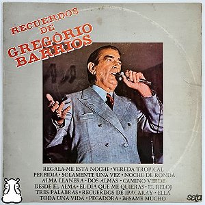 Lp Recuerdos De Gregório Barrios - Disco De Vinil 1979 - Hm