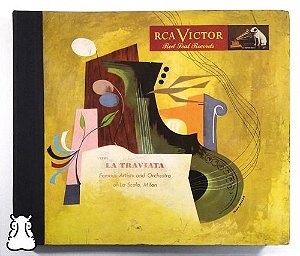 Álbum 7 Discos Verdi Traviata Baquelite 12 Pol Importado