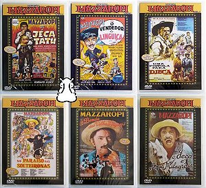 6 Dvds Coleção Mazzaropi Vol. 2 - 3 - 4 - 7 - 8 - 9 Lacrados