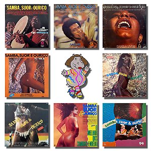 8 LPs Samba Suor Ouriço Vol. 1-2-3-4-5-6-87-94 - Vinil - Hm