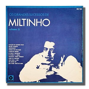LP Miltinho - Os Grandes Sucessos Vol3 Disco Vinil 1968 - Hm