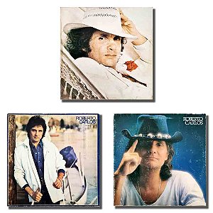3 LPs Roberto Carlos Disco de Vinil 1976 - 1982 - 1991 - Hm