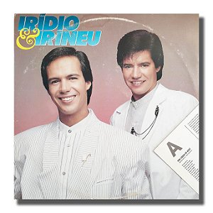 LP Iridio e Irineu Por Causa De Você Vinil 1989 Encarte - Hm