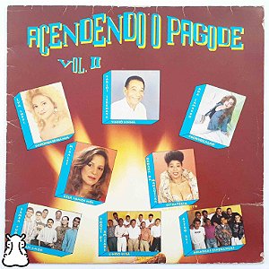 LP Acendendo o Pagode Vol. II Disco Vinil 1994 Encarte - Hm