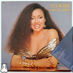 LP Alcione - Ouro e Cobre - Disco de Vinil 1988 Encarte - Hm