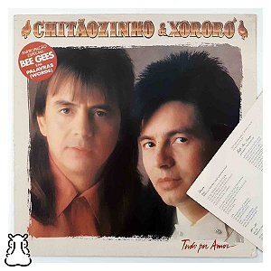 LP Chitãozinho e Xororó - Tudo por Amor - Vinil - Leia - Hm