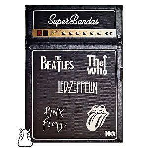 Box 10 DVDs Superbandas Zeppelin Floyd Stones Beatles - Hm