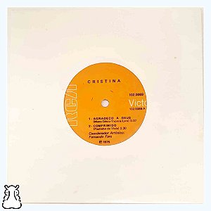 EP Compacto Cristina - Agradeço a Deus Disco Vinil 1975 - Hm