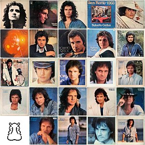 24 LPs Roberto Carlos - Disco de Vinil - Hm