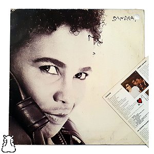 LP Sandra Sá - Slogan - Disco de Vinil 1990 Encarte - Hm