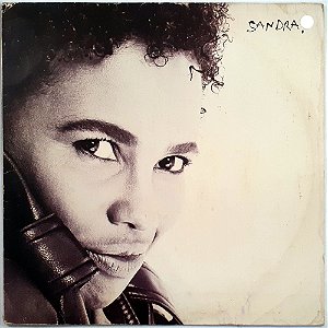 LP Sandra Sá - Slogan - Disco de Vinil 1990 Encarte - Hm