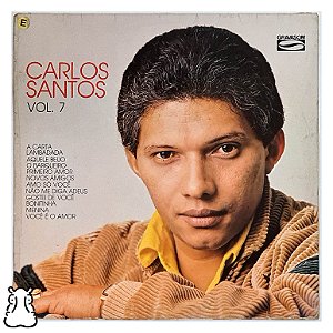 LP Carlos Santos - Volume 7 - Disco de Vinil 1985 - Hm