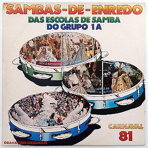 LP Sambas de Enredo Carnaval 1981 - Grupo 1A RJ - Vinil - Hm