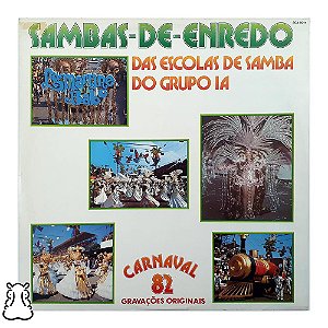 LP Sambas de Enredo Carnaval 1982 - Grupo 1A RJ - Vinil - Hm