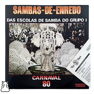 LP Sambas de Enredo Carnaval 1980 - Grupo 1 RJ - Vinil - Hm