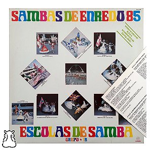 LP Sambas de Enredo Carnaval 1980 - Grupo 1B RJ - Vinil - Hm