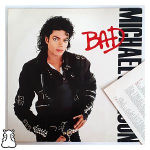 LP Michael Jackson - Bad - Disco de Vinil 1987 Encarte - Hm