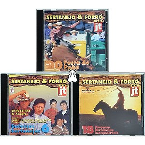 3 CDs Sucessos Sertanejos Inesquecíveis - Festa de Peão - Hm