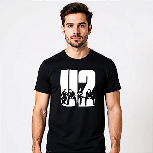 Camiseta Banda Rock U2 Unissex Manga Curta Tamanho G