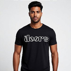 Camiseta Banda Rock - The Doors - Unissex Preta Manga Curta