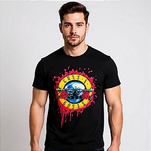 Camiseta Banda Guns N' Roses - Preta Manga Curta