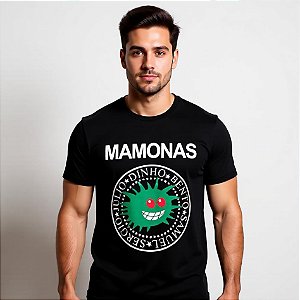 Camiseta Banda Mamonas Assassinas - Manga Curta Preta