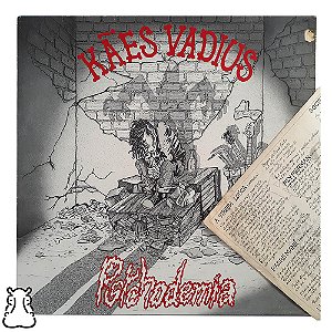 LP Kães Vadius - Psychodemia - Disco Vinil 1987 Encarte - Hm