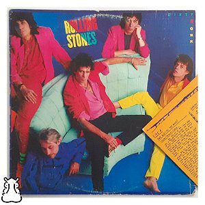 LP Rolling Stones - Dirty Work Disco Vinil 1986 Encarte - Hm