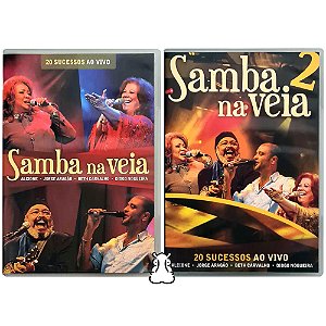 2 DVDs Samba Na Veia - Alcione Aragão Diogo Nogueira - Hm