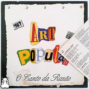 LP Art Popular - O Canto da Razão - Vinil 1993 Encarte - Hm