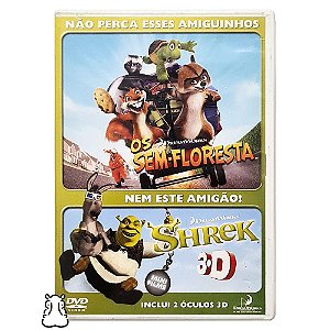 DVD Duplo Os Sem Floresta - Shrek 3D - Hm