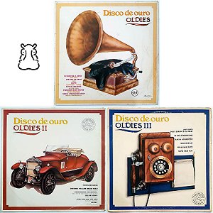 3 LPs Disco de Ouro Oldies - Vol. 1, 2 e 3 - Vinil - Hm