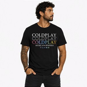 Camiseta Coldplay Music Of The Spheres - Preta Manga Curta